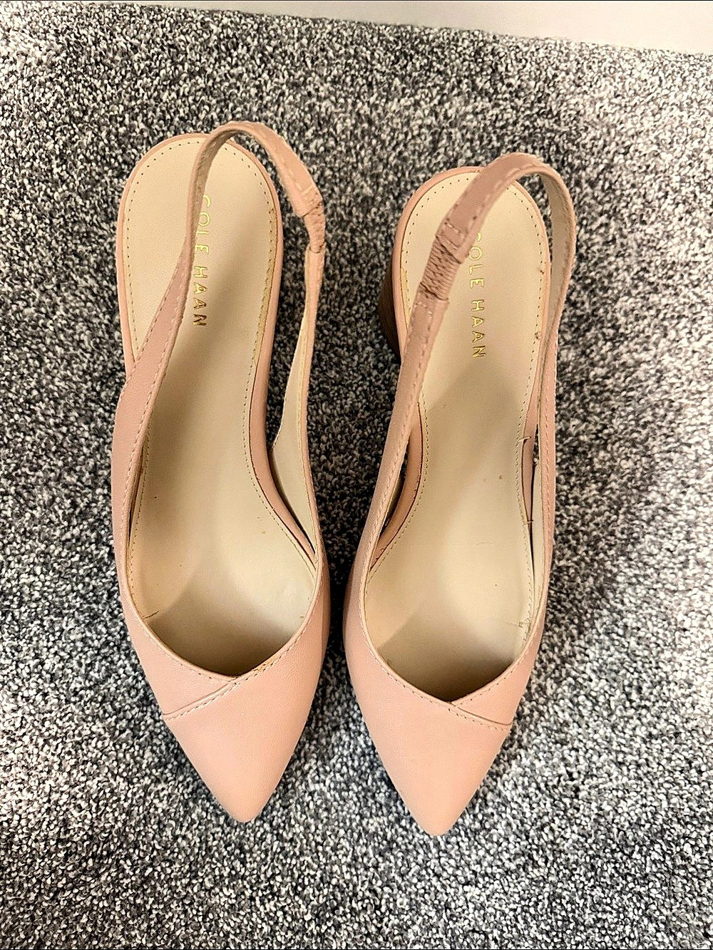 Cole Haan Go-To Slingback Pump Pink Pointed-Toe Heels
